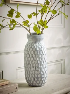 Textured Dash Ceramic Vase