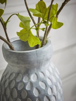 Textured Dash Ceramic Vase