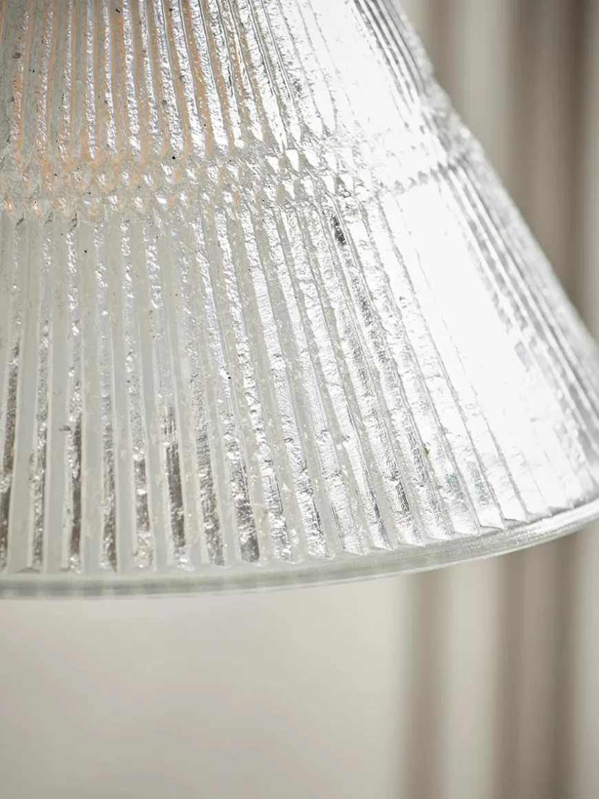 Textured Glass Tapered Wall Light