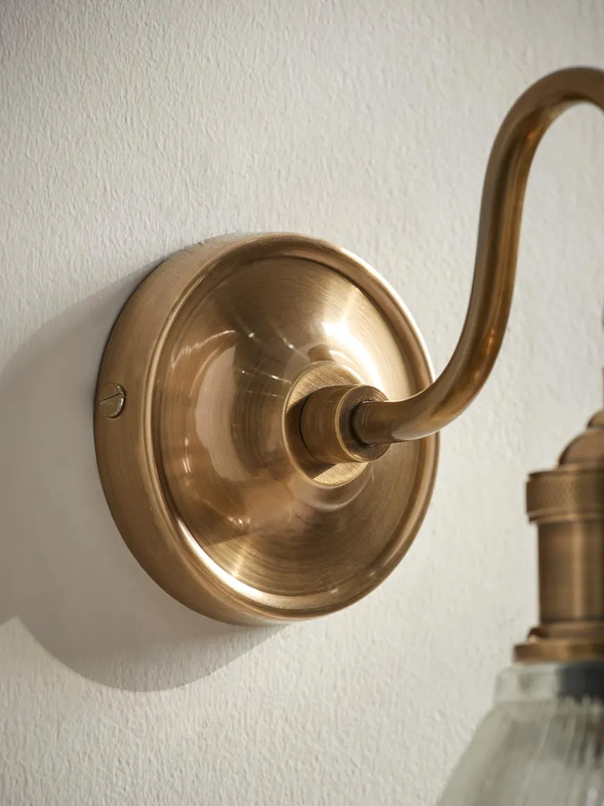Textured Glass Tapered Wall Light