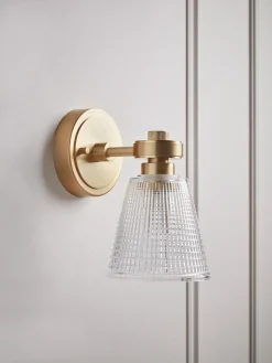 Textured Glass Wall Light