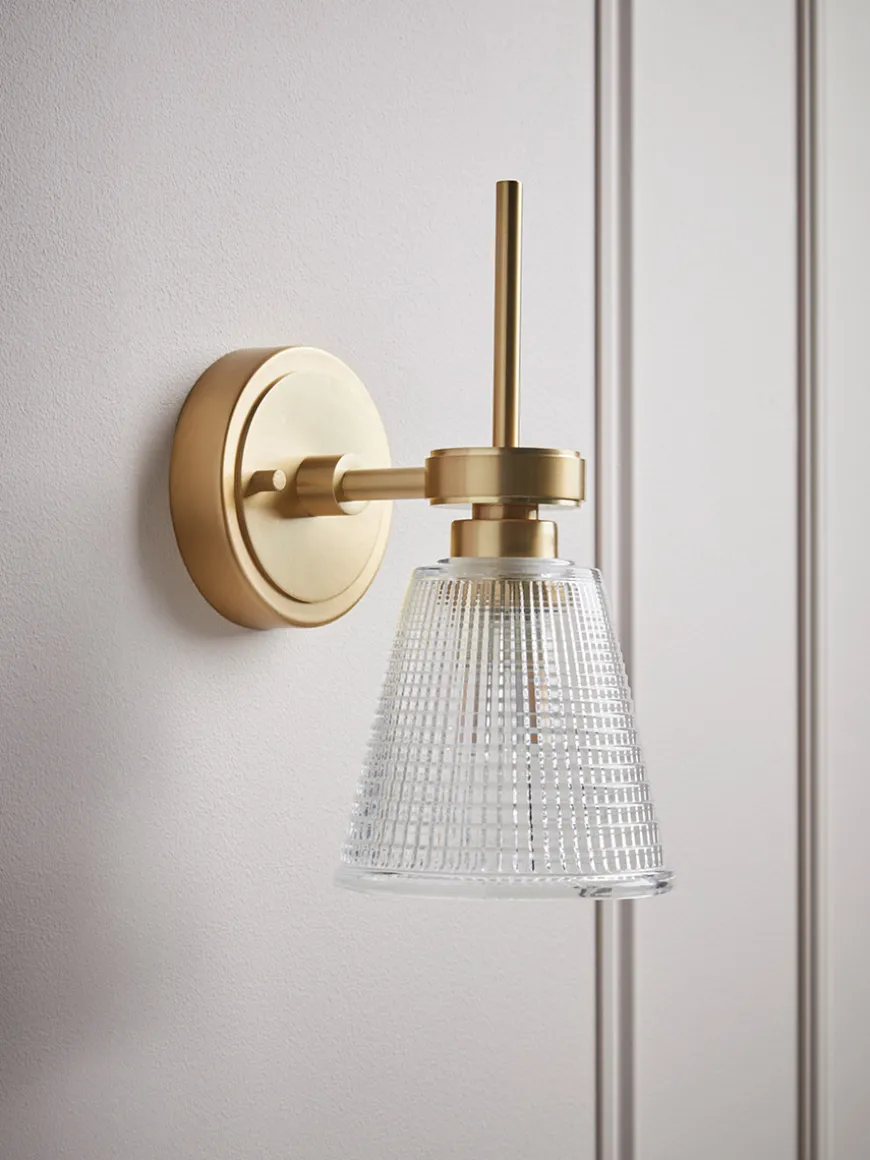 Textured Glass Wall Light