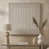 Textured Squares Framed Linen Wall Art
