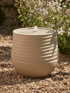 Textured Wavy Water Fountain - Khaki