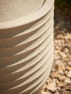 Textured Wavy Water Fountain - Khaki