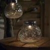 Three Etched Glass Solar Hanging Décor