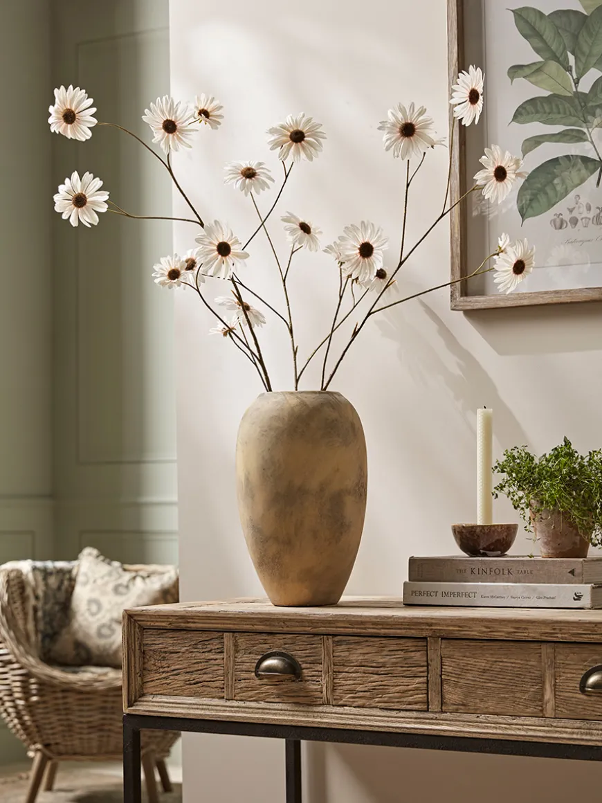 Three Faux Daisy Sprays - Soft Peach