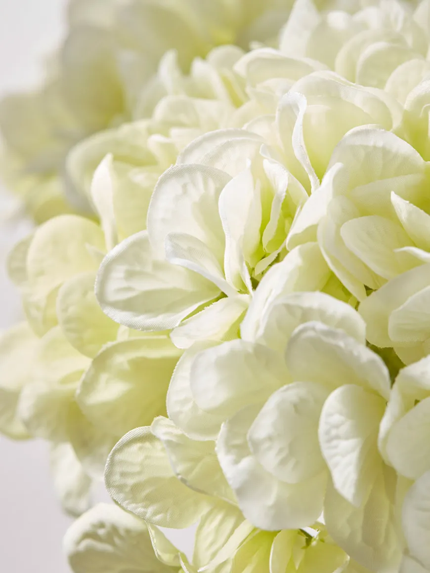 Three Faux Hydrangea Stems - Cream