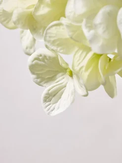 Three Faux Hydrangea Stems - Cream