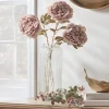 Three Faux Peony Stems - Blush
