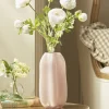 Three Faux Ranunculus Stems - White