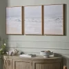 Three Framed Coastal Canvases