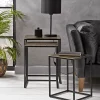 Three Gold Textured Nesting Tables - Square