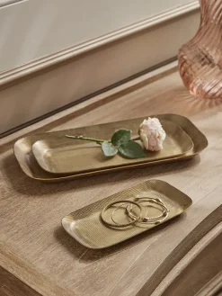 Three Golden Textured Trays