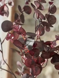 Three Large Faux Eucalyptus Sprays - Burgundy