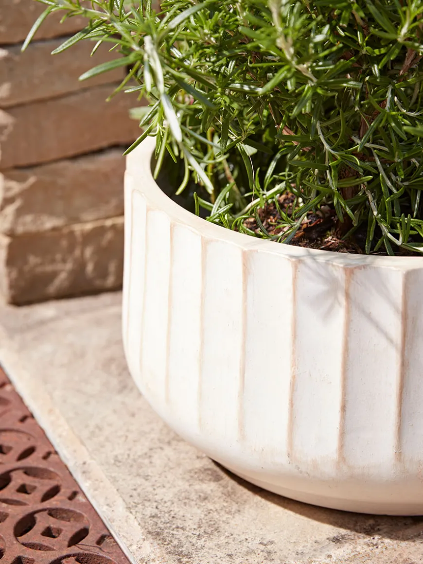 Three Sand Fluted Planters - Small