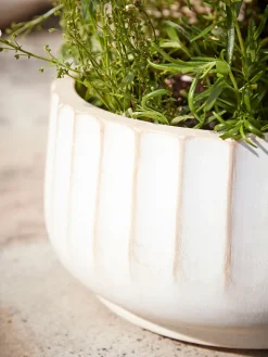 Three Sand Fluted Planters - Small