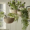 Three Seagrass Hanging Planters