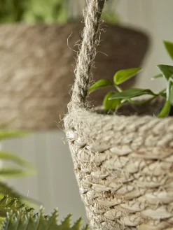 Three Seagrass Hanging Planters