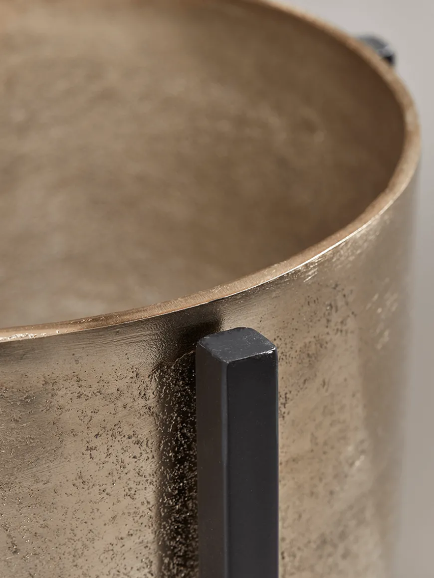 Three Standing Brass Planters