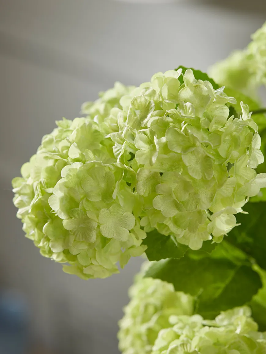 Three Sumptuous Faux Snowball Sprays - Green