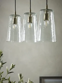 Three Tapered Glass Pendants