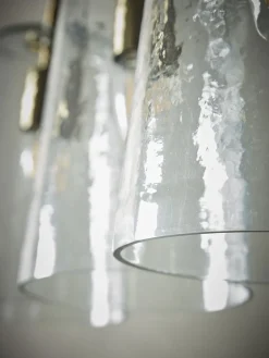Three Tapered Glass Pendants
