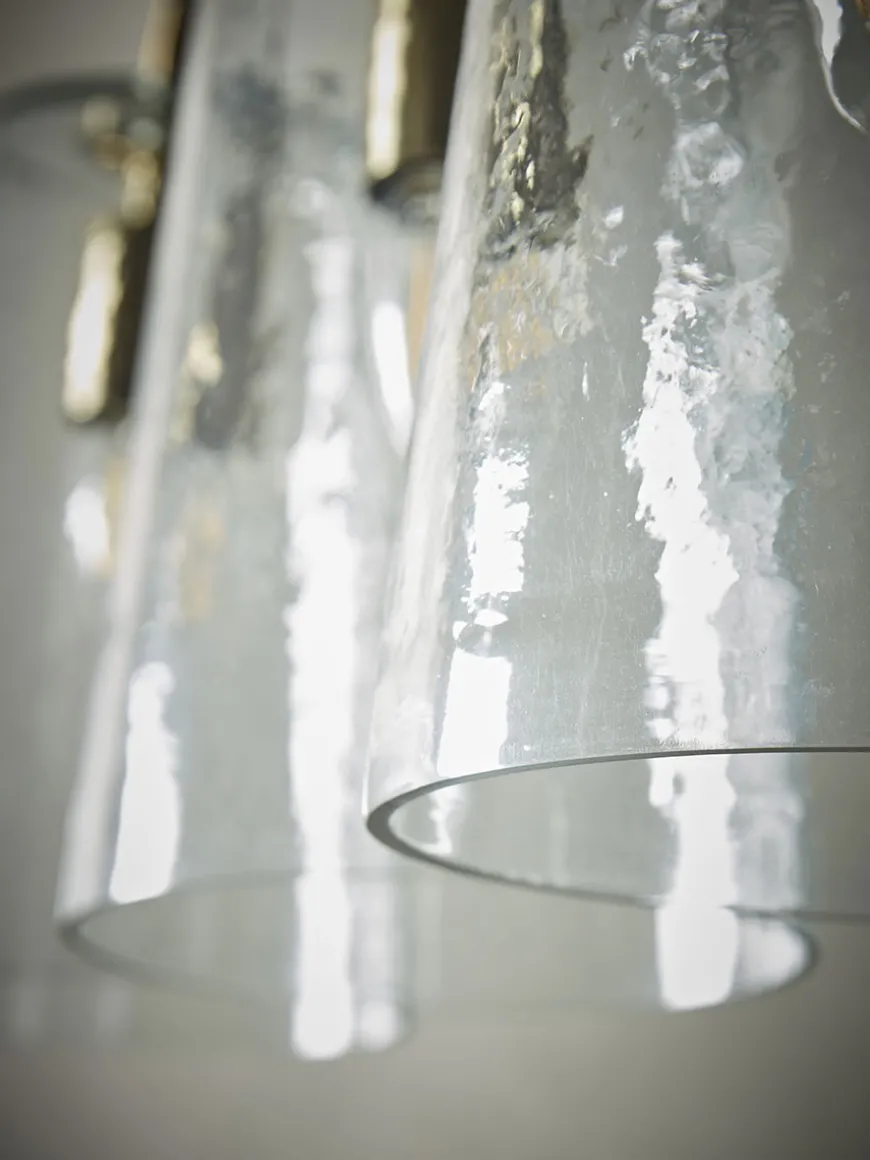 Three Tapered Glass Pendants
