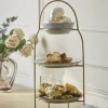 Three Tiered Cake Stand - Brass