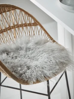 Tibetan Sheepskin Seat Pad - Soft Grey