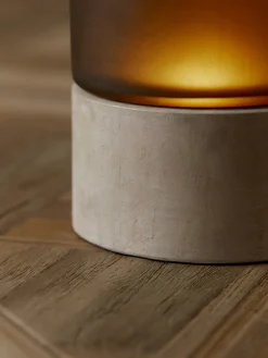 Travertine & Glass Tealight Holder