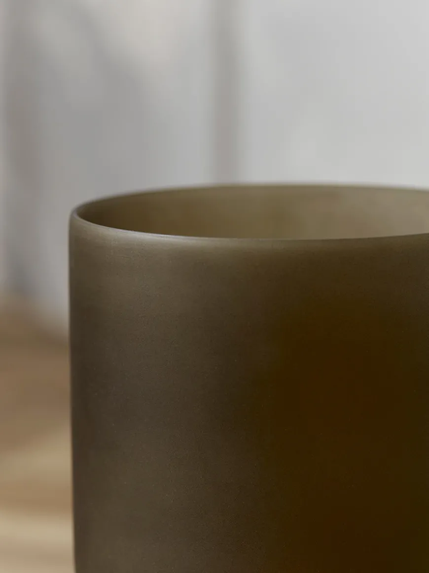 Travertine & Glass Tealight Holder