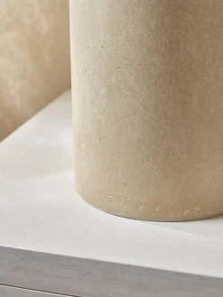 Travertine Effect Table Lamp