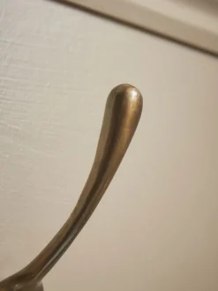 Triple Coat Hook - Antique Brass
