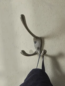 Triple Coat Hook - Cast Iron
