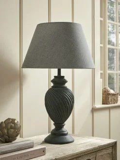 Twisted Carved Table lamp