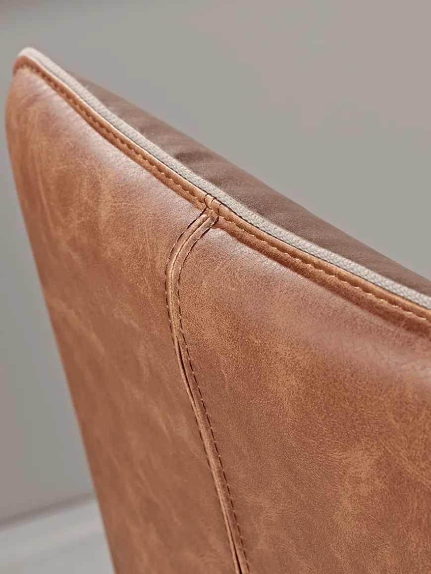 Two Alden Twist Counter Stools - Tan
