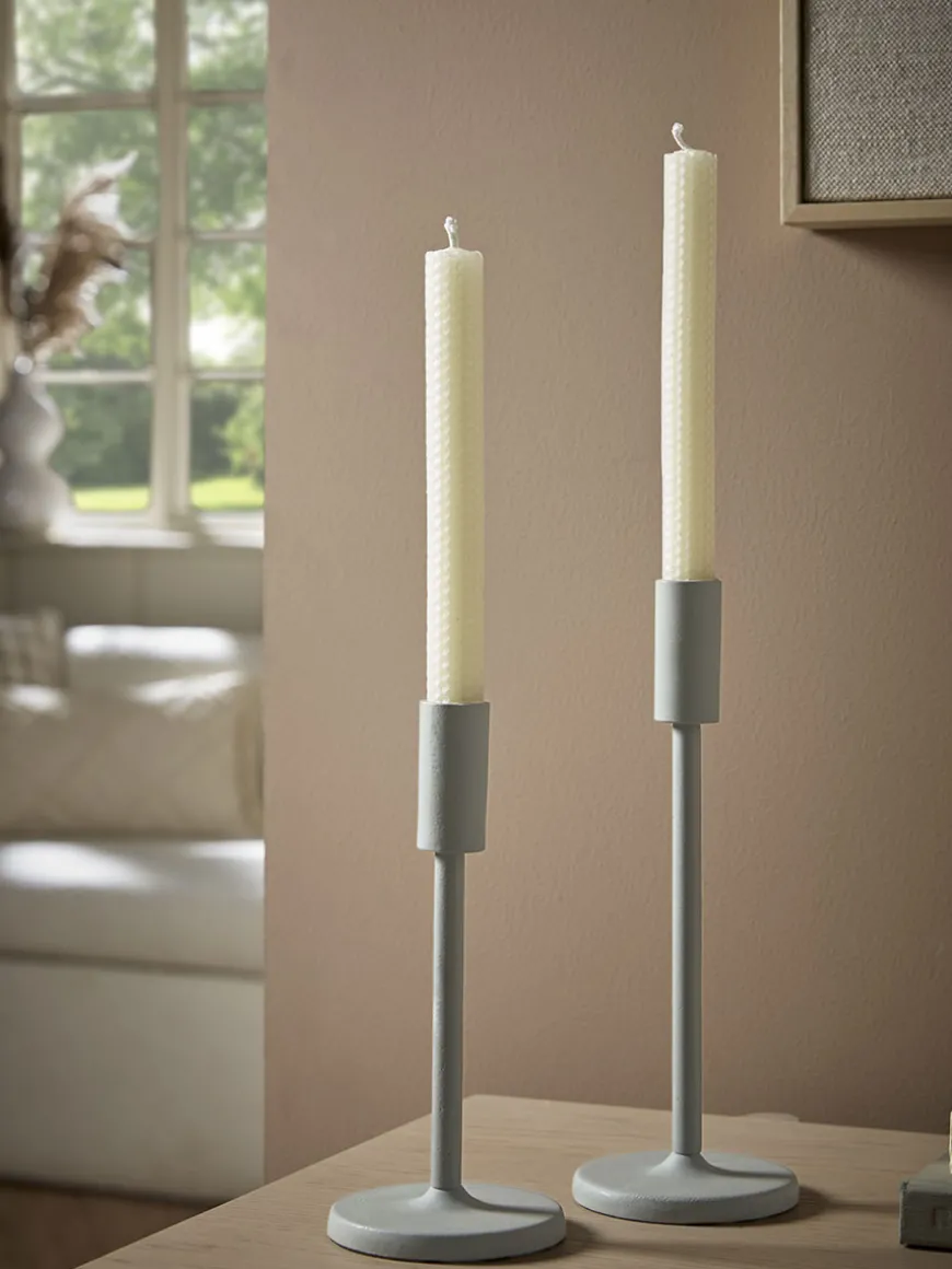 Two Beeswax Dinner Candles