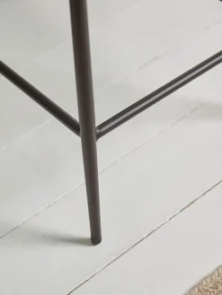 Two Bouclé Counter Stools - White