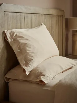 Two Cotton Pillowcases - Flax