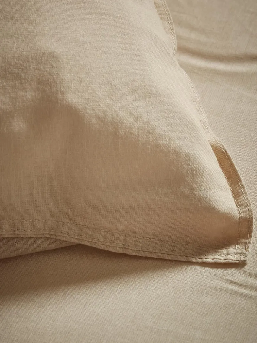 Two Cotton Pillowcases - Flax