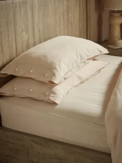 Two Cotton Pillowcases - Flax