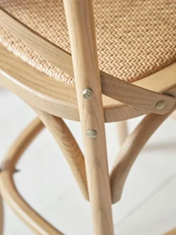 Two Cross Back Counter Stools - Natural