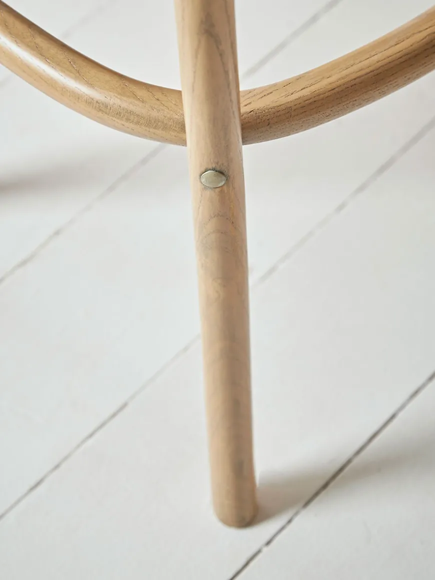 Two Cross Back Counter Stools - Natural