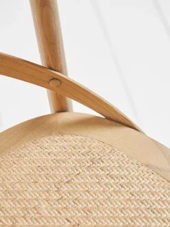 Two Cross Back Dining Chairs - Natural