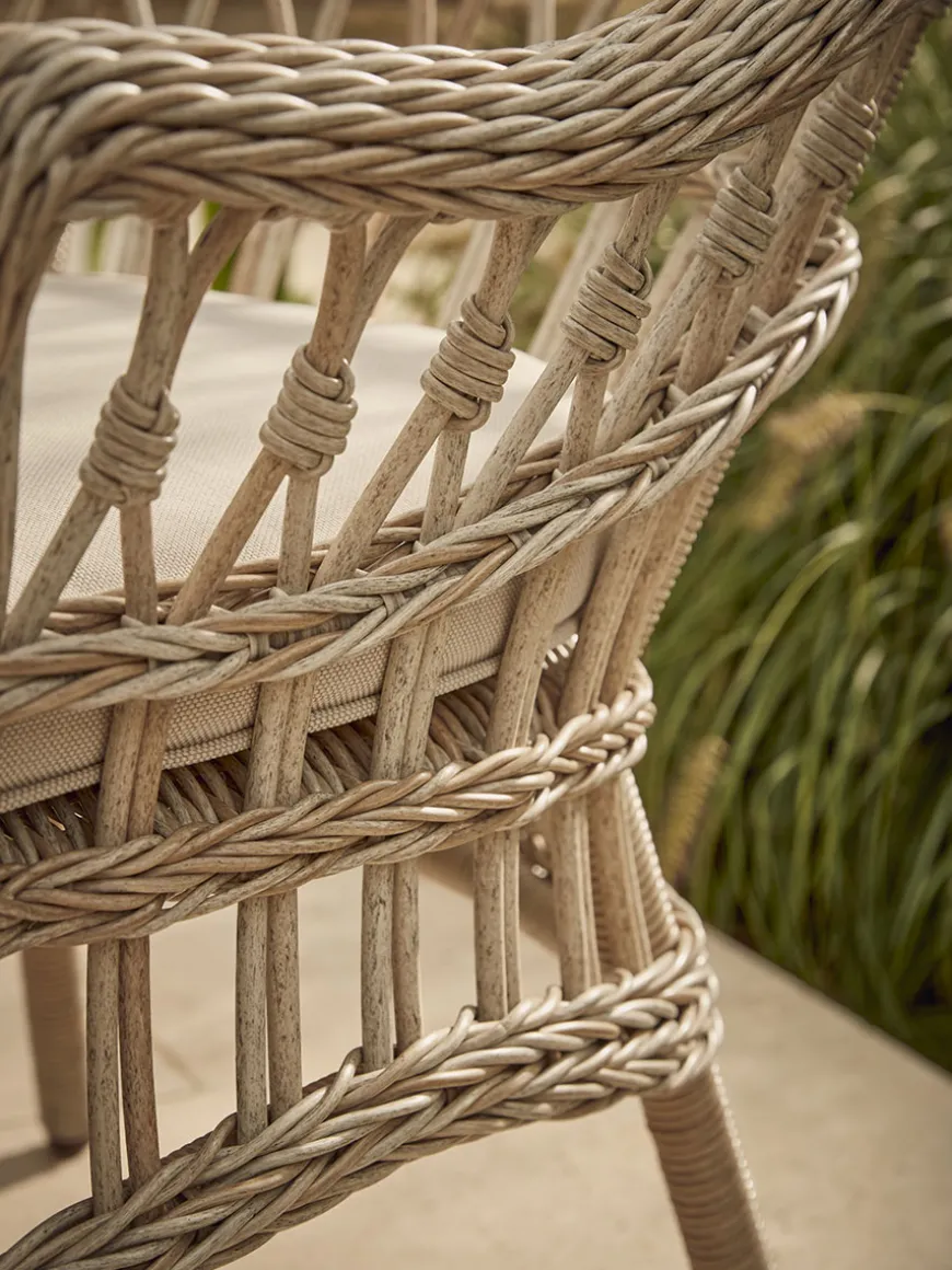 Two Decorative Weave Dining Chairs