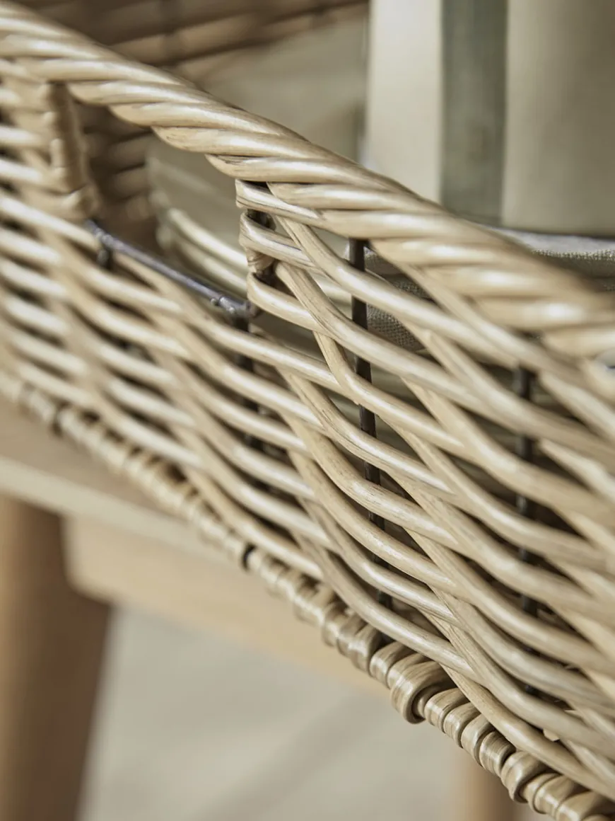 Two Faux Rattan Storage Trays