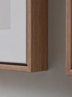 Two Framed Olive Canvases