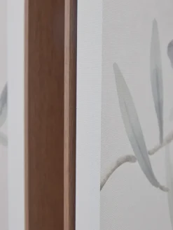 Two Framed Olive Canvases