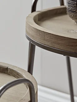 Two Hairpin Nesting Side Tables